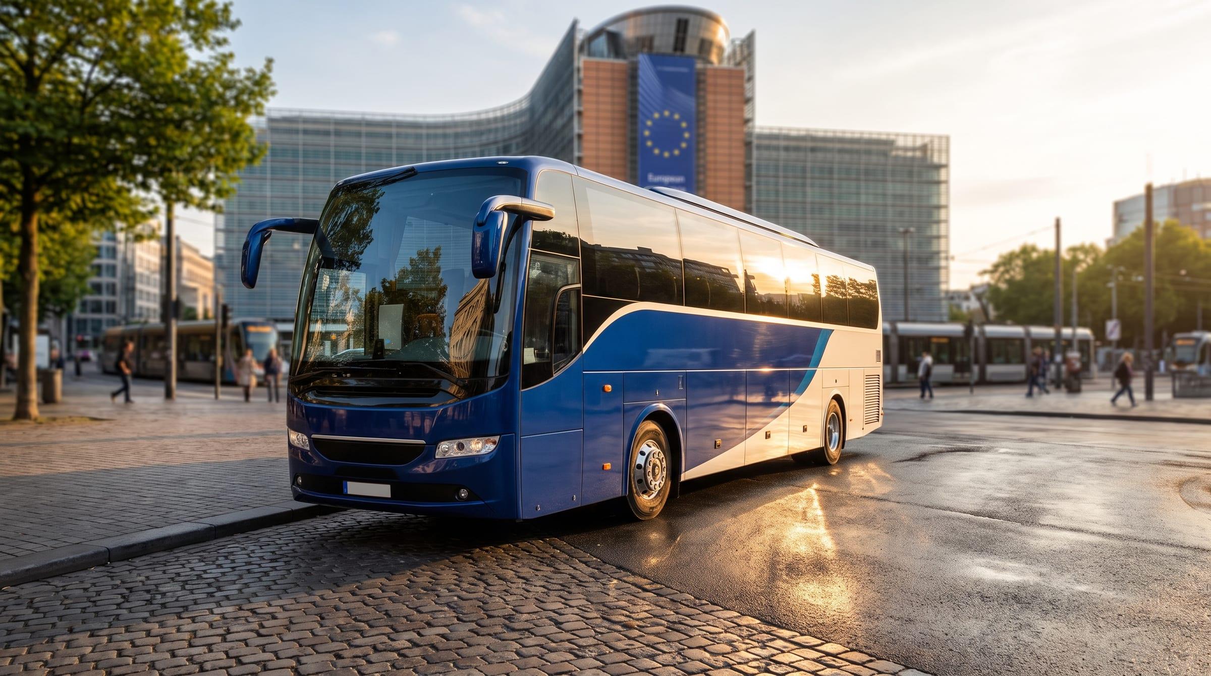 Luxury modern charter coach in Brussels